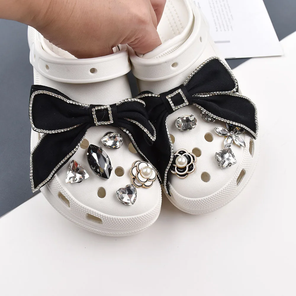 Подвеска для обуви сделай сам цветок камелии жемчуг алмазный бант украшение