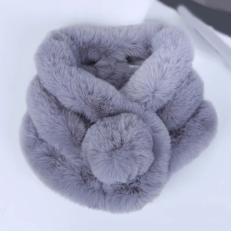 

Women Autumn Winter Neckerchief Warm Shawl Plush Thicken Scarf Fashion Ladies Tippet Skin-friendly Head Scarf High Quailty