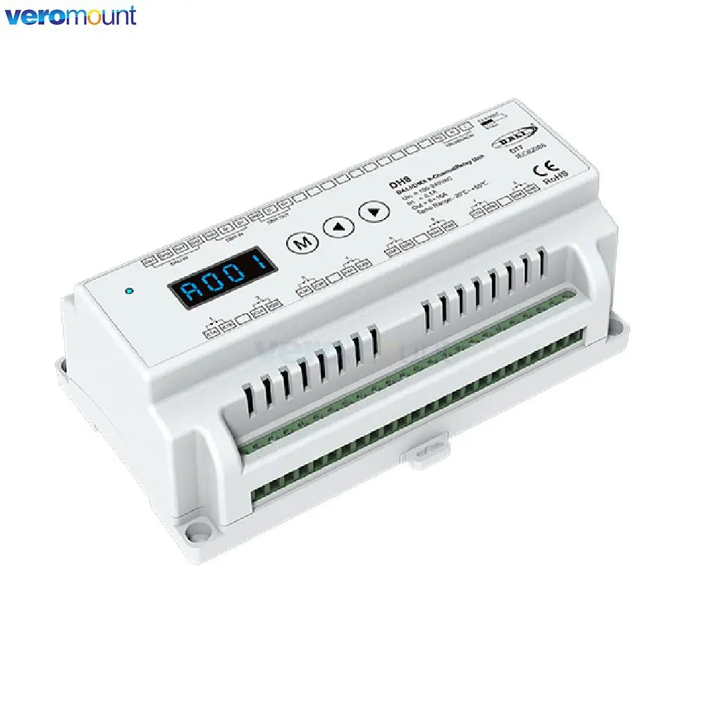 Skydance DH8 (DT7) для светодиодных ламп 100-240 В постоянного тока 8 каналов * 16 А DALI DMX RDM