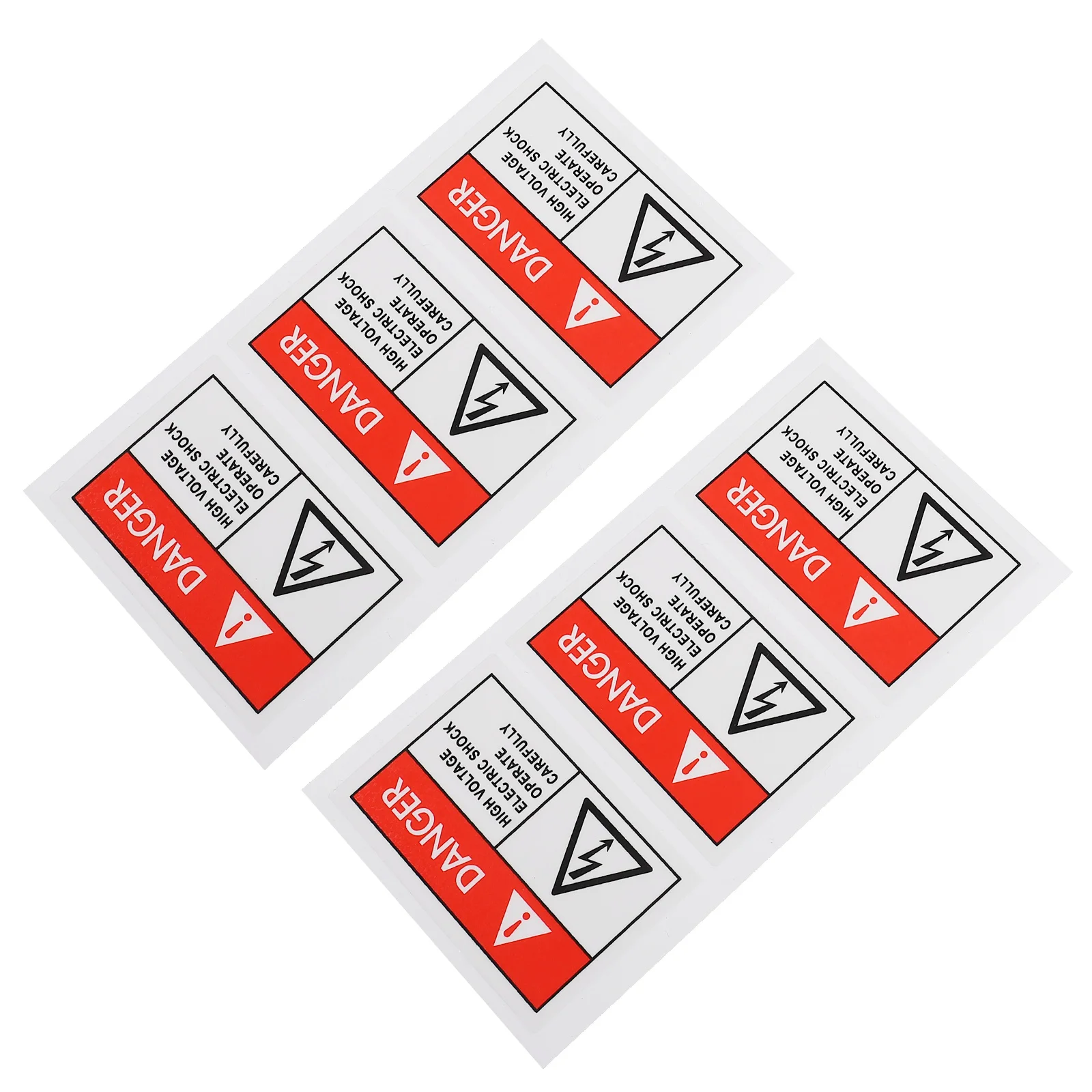 

6 Pcs Electricity Warning Labels Shocks Equipment Decals Stickers Logo Caution Pp Synthetic Paper