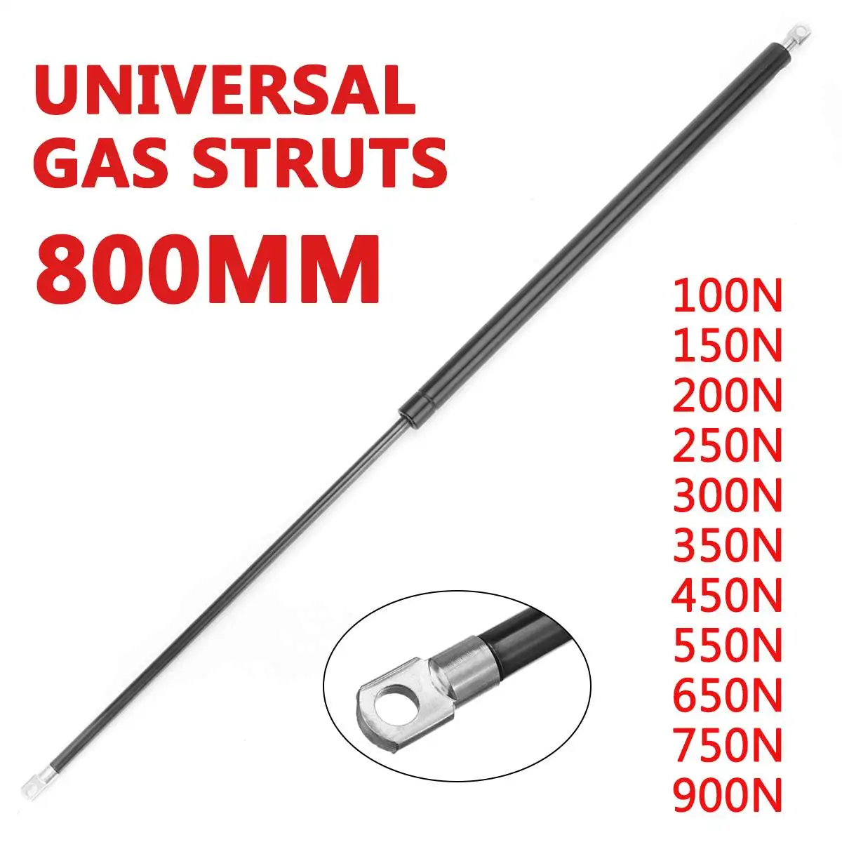 

1pcs 800mm 100-900N Car Gas Strut Bars Gas Spring Hood Support Rod Shock Lift for RV Bed Window Bus Caravans