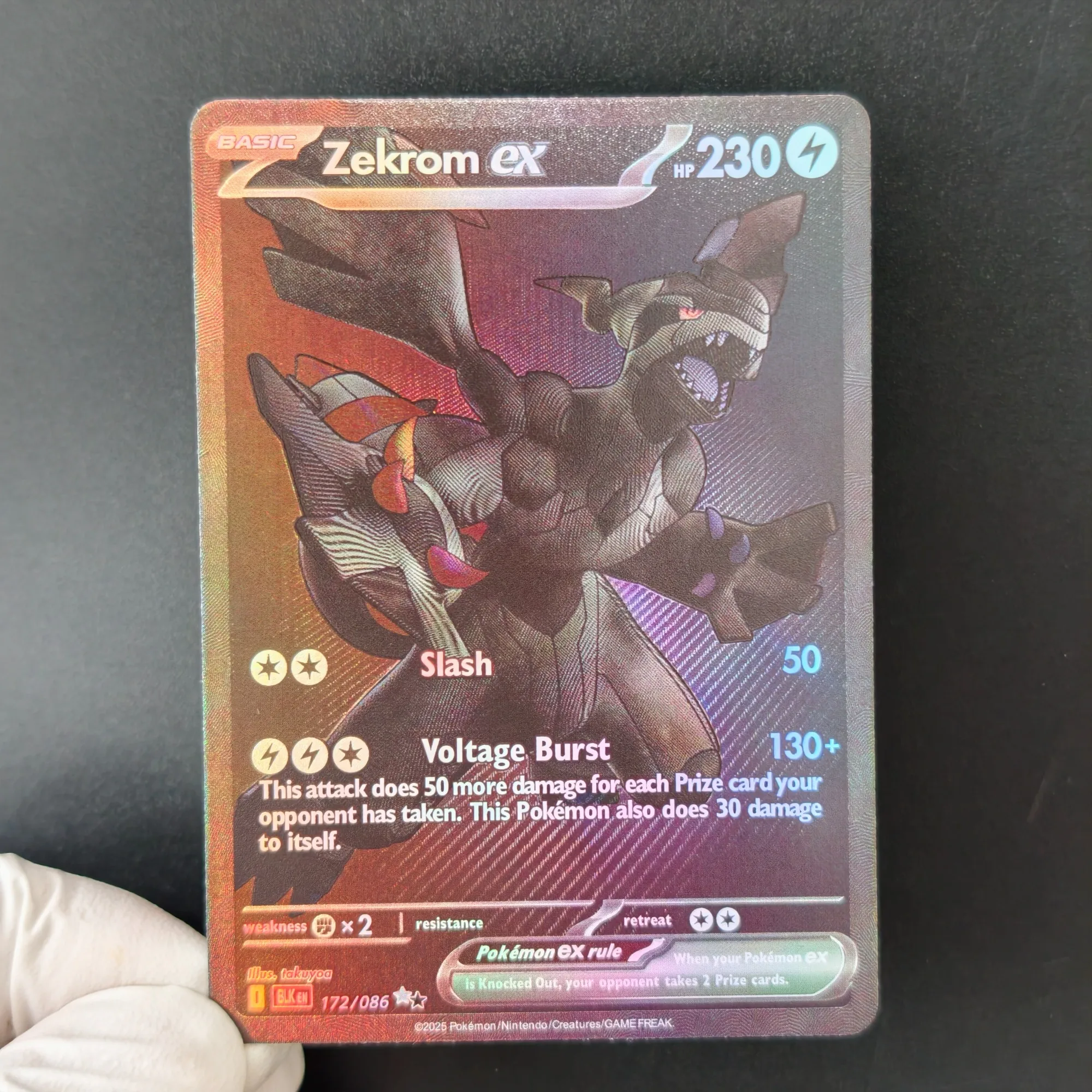 Фото Набор из 9 коллекционных карт Pokemon BLK Unova Legend Holo/Flash (прокси-карты TCG) на английском языке: Zekrom ex, Victini, Meloetta, Genesect, Kyurem №2
