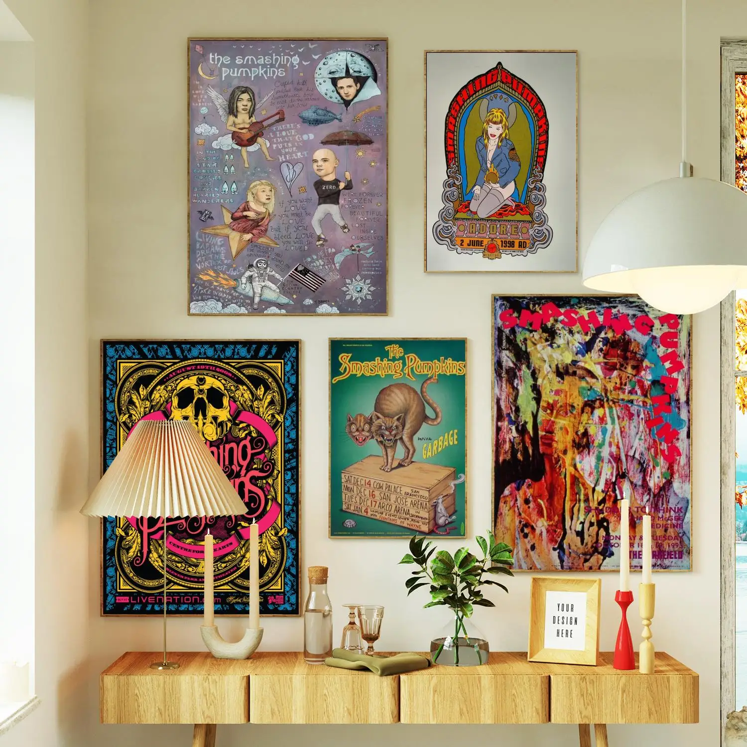 the smashing pumpkins Singer Poster Prints Wall Art Canvas Painting For Modern Family Living Room Home Decor