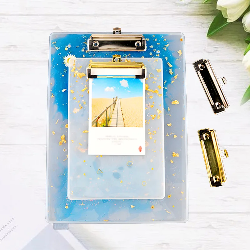 

DM278 Clipboard Epoxy Resinmoule En Silicone Vertical File Folder Geode Agate Portfolio Drawing Board Molde Para Resina
