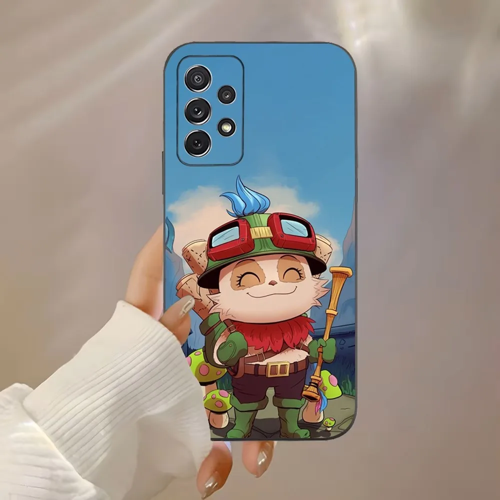 L-League of Legend T-Teemo Phone Case For Samsung Galaxy A91 A80 A73 A72 A71 A53A52 A32 A31A22 A21s A20 Black Cover