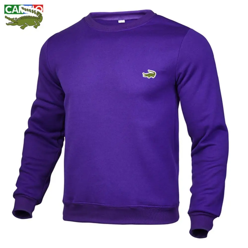 Men's casual embroidery clip o neck autumn and winter coat top sportswear men's coat y2k