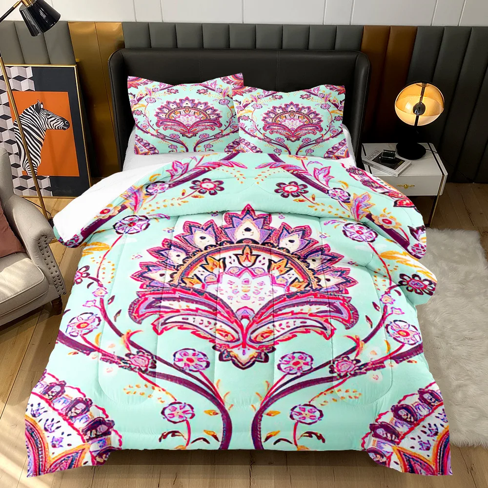 

Bohemian Luxury 3D 2/3pcs Boho Mandala Bedding Set Twin Queen King Size Comforter Duvet Quilt Cover And Pillowcase Home Textile