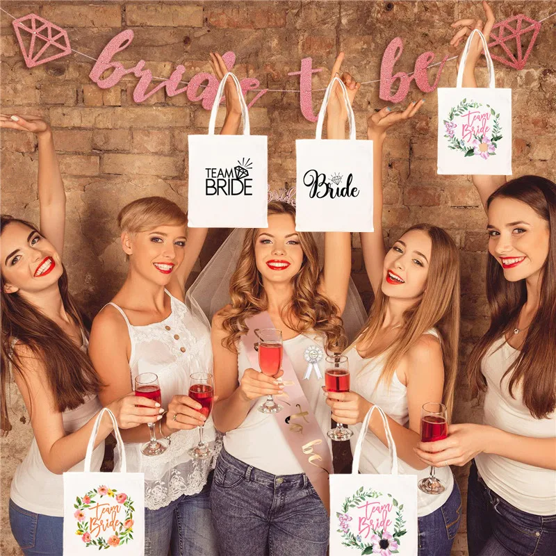 

Bridal Tote Bag Team Bridal Gift Bag Hen Party Bachelorette Party Girl Supplies Bridal Shower Bridesmaid Gift Wedding Decoration