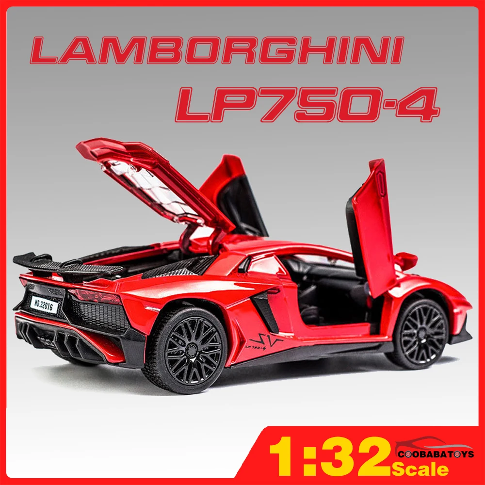 

Free Gift Scale 1:32 Diecast Metal Car Model Toy Cars For Boys Child Toys Hobbies Vehicle Kids Supercar Lamborghini LP750-4