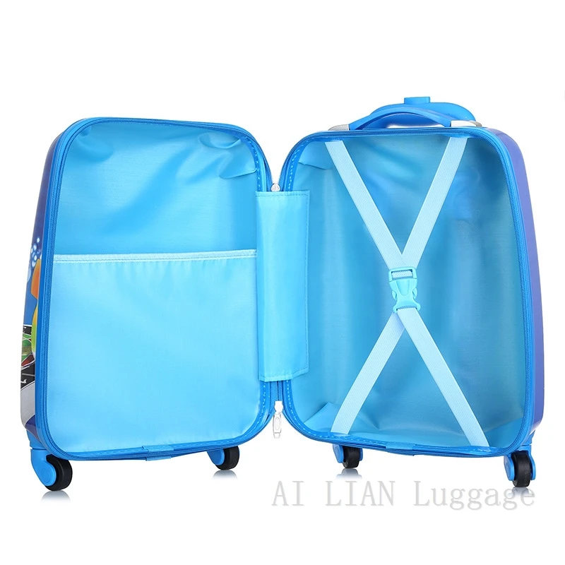 18 inch trolley luggage with wheels child rolling luggage kid travel cabin suitcase cartoon Animation girls carry on bag cute