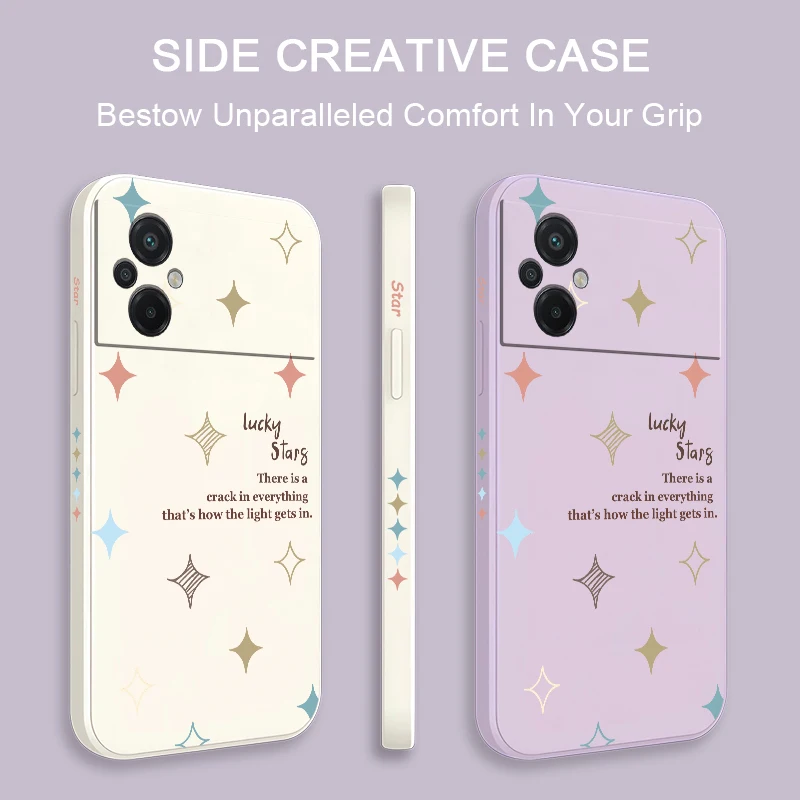 Чехол для Xiaomi Poco F6 F4 F5 F3 Pro Painting Dream Colorful Stars Pattern Силиконовый мягкий противоударный