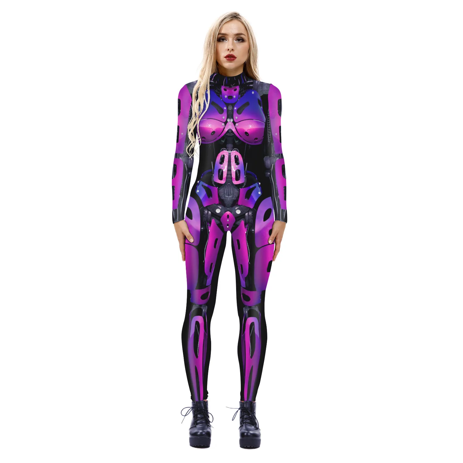 

Halloween Jumpsuit Robot Digital 3D Printed Cosplay Costume Long Sleeve Leggings
