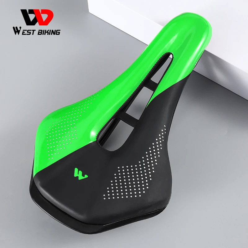 

WEST BIKING Bicycle Saddle Seat Road Mountain Bike Cushion For Men Women PU Leather Shockproof Racing Saddle MTB Cycling Saddles