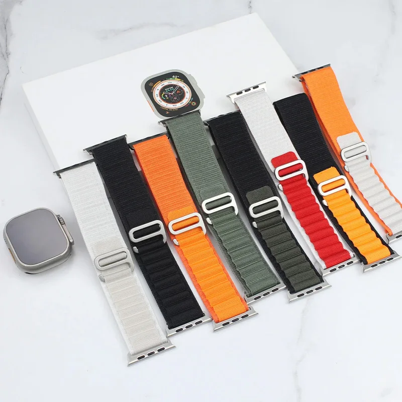 

Alpine loop strap For apple watch band 44mm 40mm 49mm 45mm 41mm 42mm 38mm Bracelet Correa iwatch Series 8 se 7 6 5 3 Ultra band