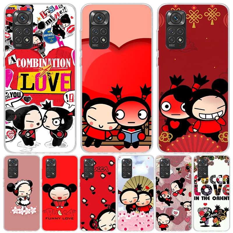 Милый мультяшный чехол Pucca Garu для телефона Xiaomi Redmi Note 13 12S 12 11S 11 11T 11E 10S 10 Pro Plus 9S 9 8T 8