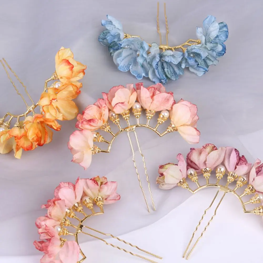 

Flowers U-shaped Hairpin Women Hair Accessories Ancient Style Hairpin Han Clothes Hair Stick Hairstyle Design Tool