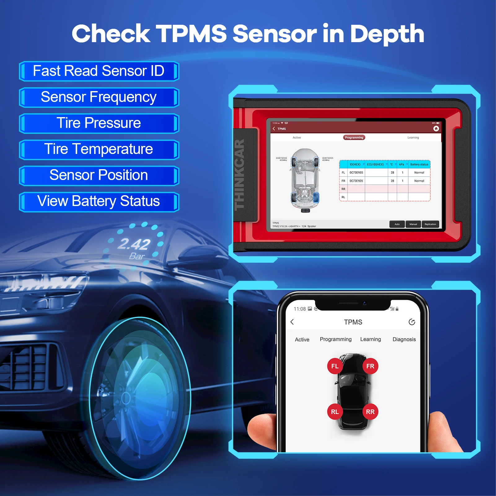 Программирование датчиков tpms. Программирование датчиков tpms