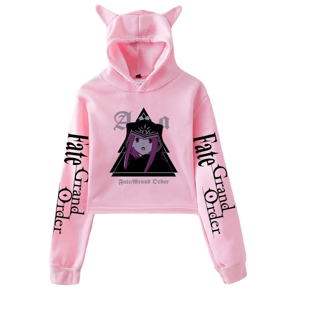 

2022 Autumn Winter New Women's Casual Harajuku Printed Cat Ears Hoodie Girl Long-sleeved Hooded Pullover Sweet Loose Jacket Tops