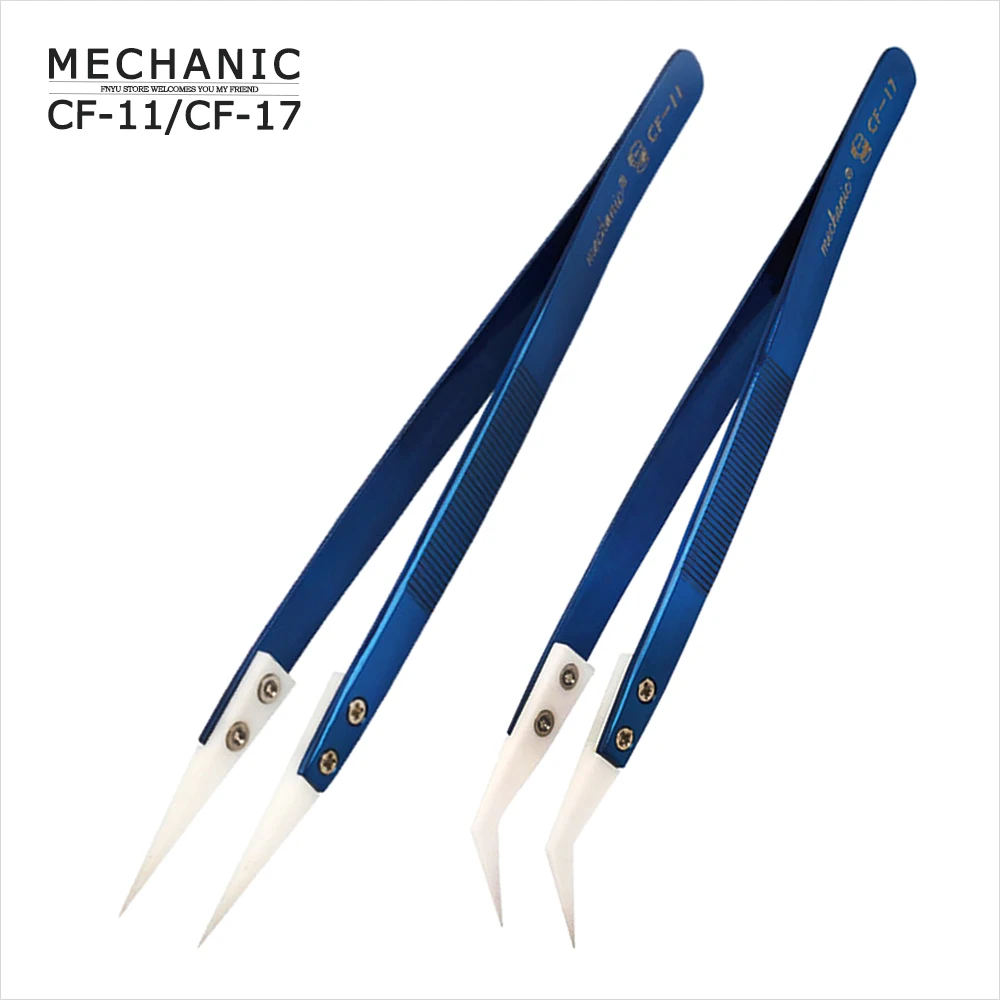 

Ceramic Tweezers for Flying Wire MECHANIC CF-11 CF-17 High Precision Insulation High Temperature For Fly Line Repair Tool Clip