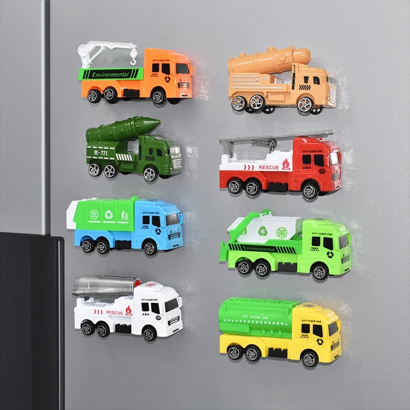 

3D three-dimensional toy car refrigerator stickers home refrigerator decoration magnetic stickers sticky notes message stickers