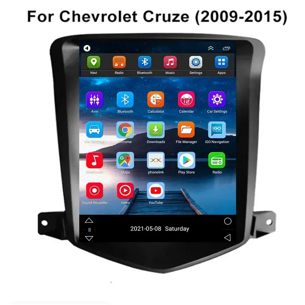 Car Android 13 For Tesla style Chevrolet Cruze J300 2008-2012 Radio multimedia Player Carplay Auto 2din DVD Stereo Camer