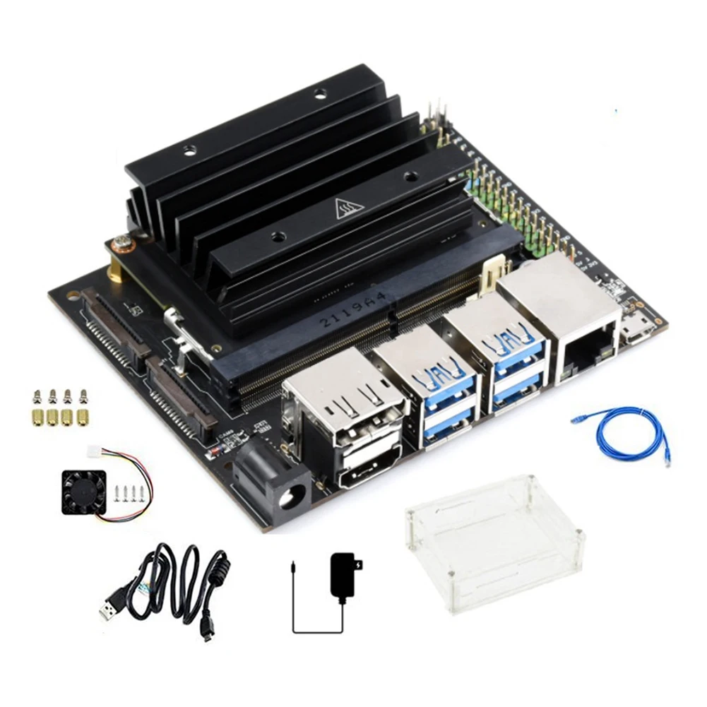 

For Nano 4GB Kit AI Artificial Intelligence Development Board+Acrylic Case+Ethernet Cable US