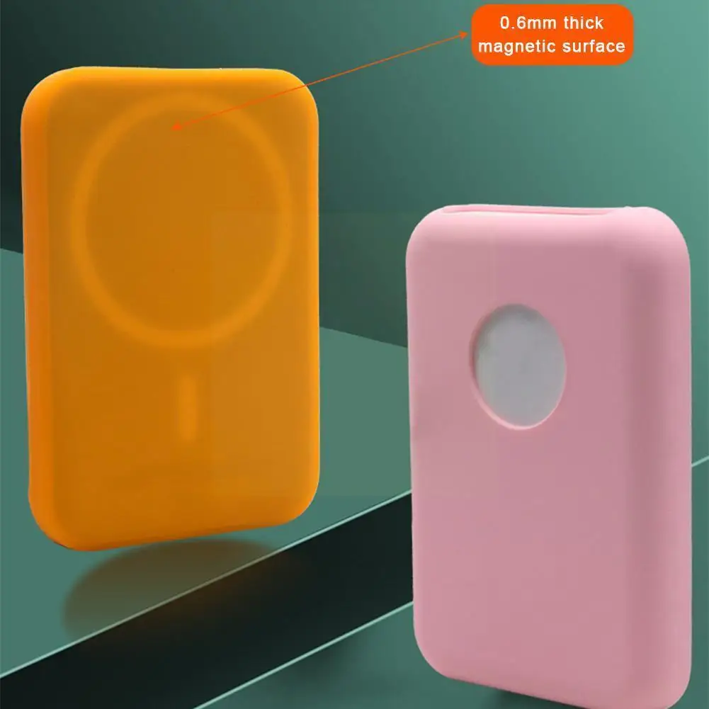 

Ultra-thin Silicone Protective Cover Wireless Charger Cover For Battery Pack Y0h4