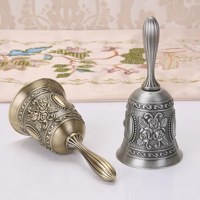 Колокольчик для церковной комнаты, бара, гостиницы, винтажный Колокольчик для вызова, Золотые и Серебряные Колокольчики многоцелевые для р...