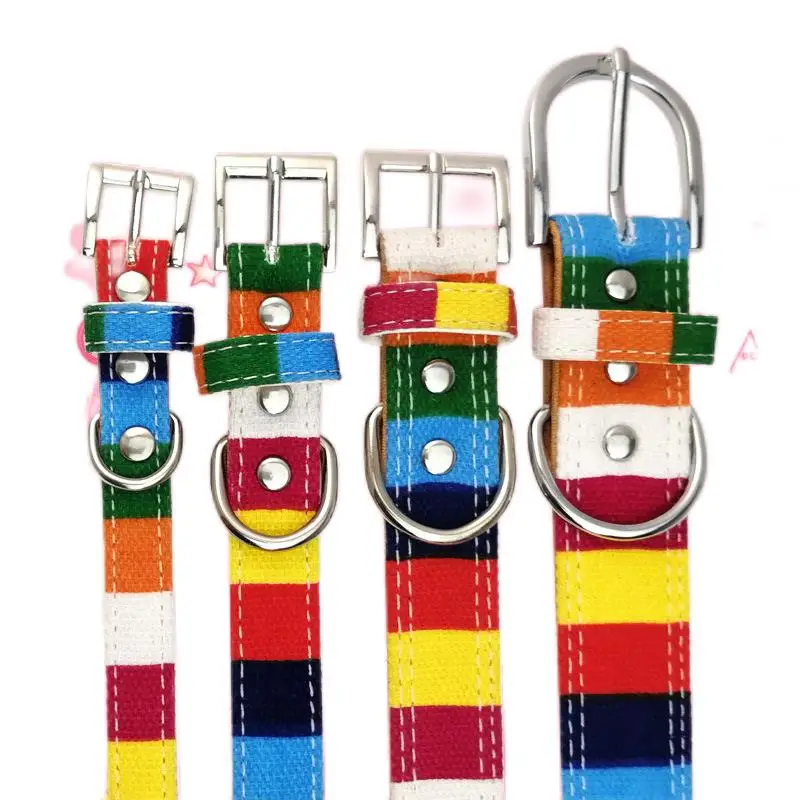 

Comfort PU Leather Canvas Pet Dog and Cat Collar Leash Custom Softly Padded Waterproof Classic Necklace Chain Big Size New