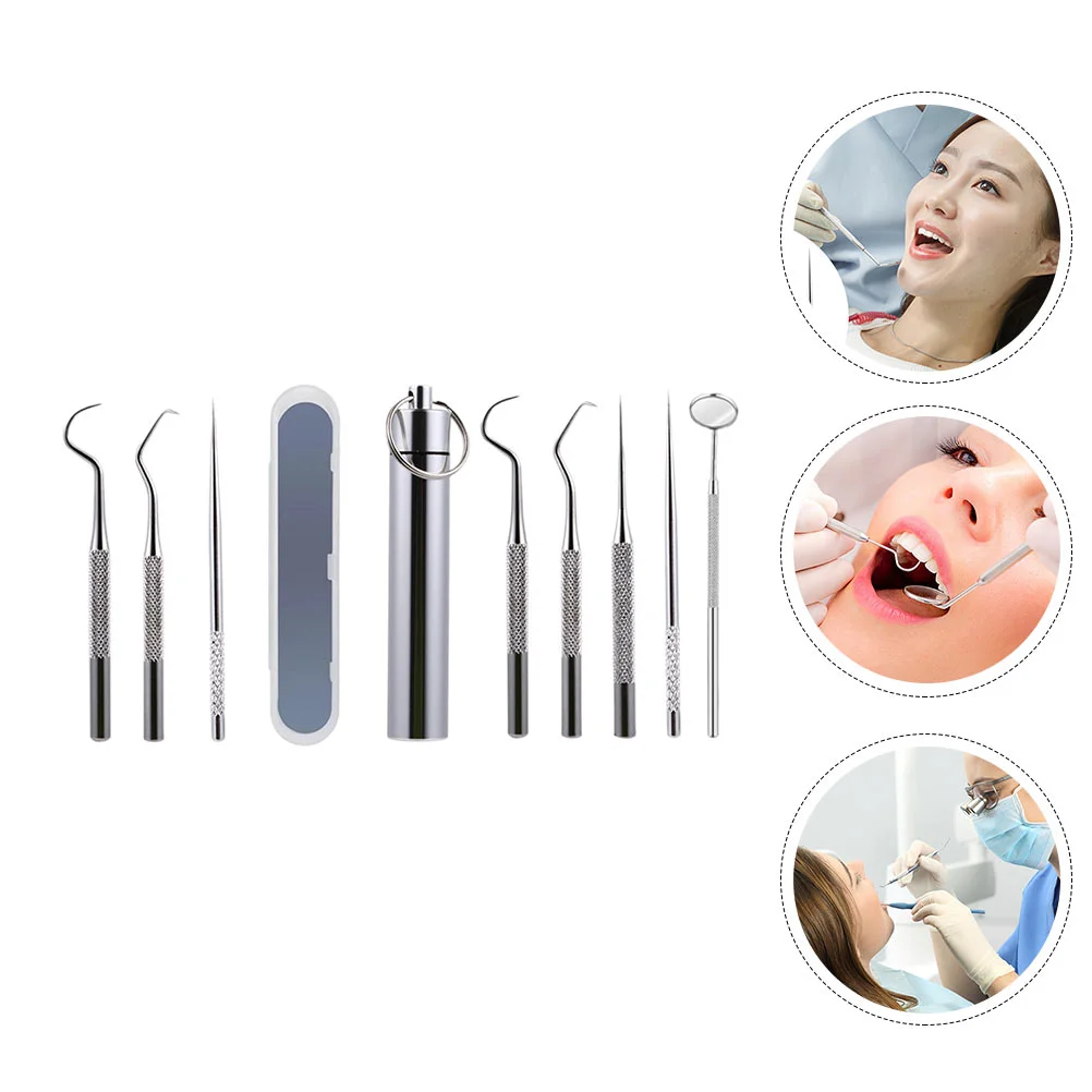 

Cleaning Tool Hook Portableoral Outdoor Set Pocket Toothpicks Steel Stainless Silver Supplies Picker Clean Teeth Waterproof Kit