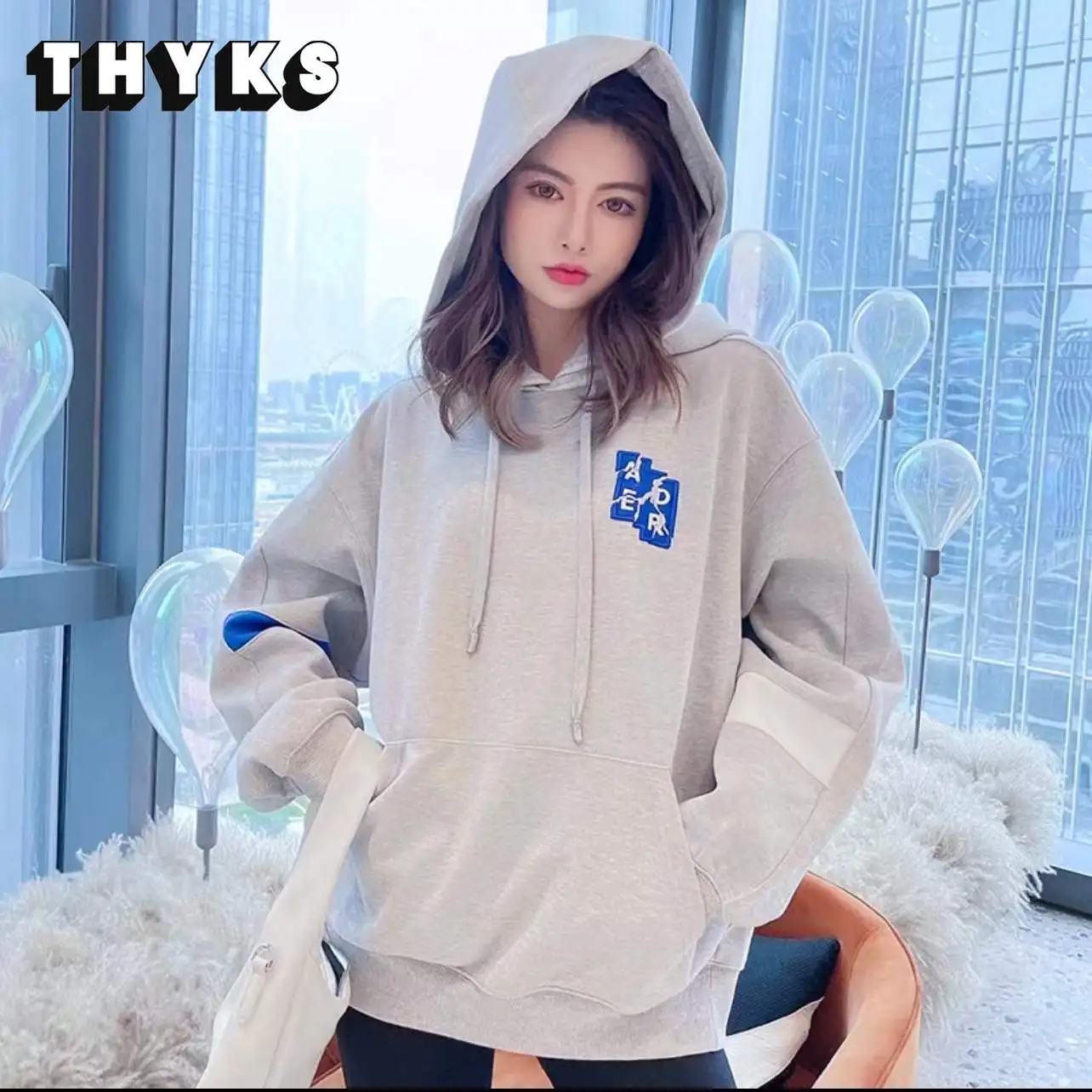 

6th Anniversary Ader Error High Quality Broken Letter Embroidered Hooded Sweater ADER Casual Double Layer Hooded Sweater Unisex