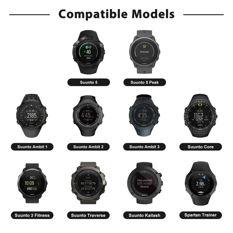 Фото Зарядное устройство-кабель USB 1M с клипсой для Suunto 5 Peak/Ambit 1 2 3/Suunto Core/Suunto 3 Fitness/Traverse/Kailash №2