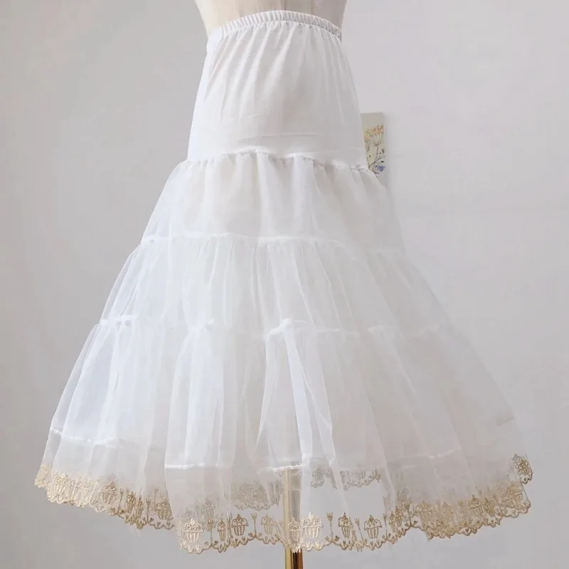 

Lolita Мягкая Повседневная юбка средней длины без косточек с подкладкой регулируемая подкладка для женской пышной юбки