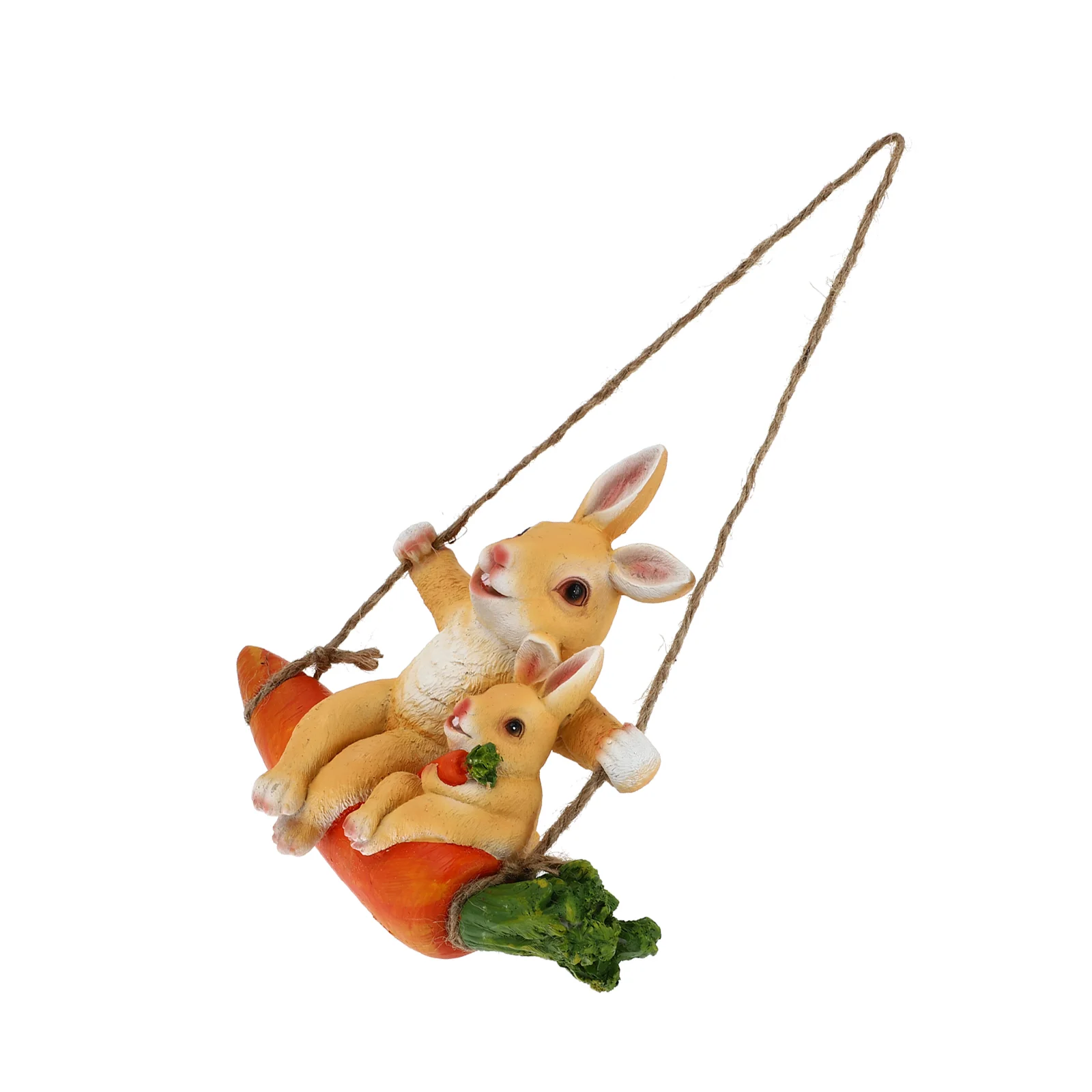 

Exquisite Easter Rabbit Decor Realistic Rabbit Figurine Swing Rabbit Adornment