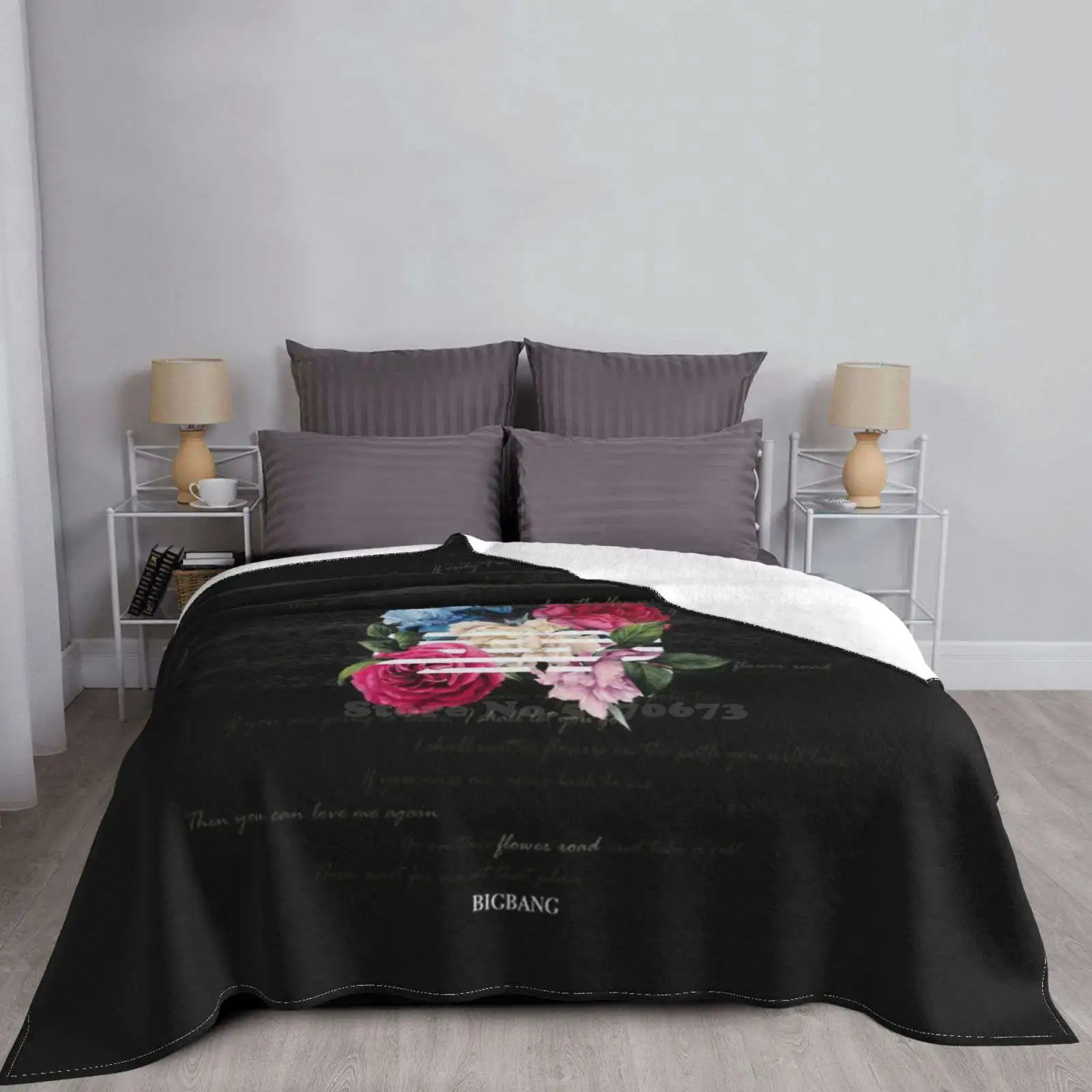 Одеяло Flower Road Ly Мягкое теплое дорожное портативное одеяло G Dragon T O P Taeyang Daesung Seungri