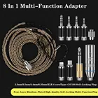 XLR Type-C 2,5 3,5 4,4 мм 6,35 мм HiFi кабель для наушников с родиевым покрытием 8 в 1 Многофункциональный самоблокирующийся адаптер