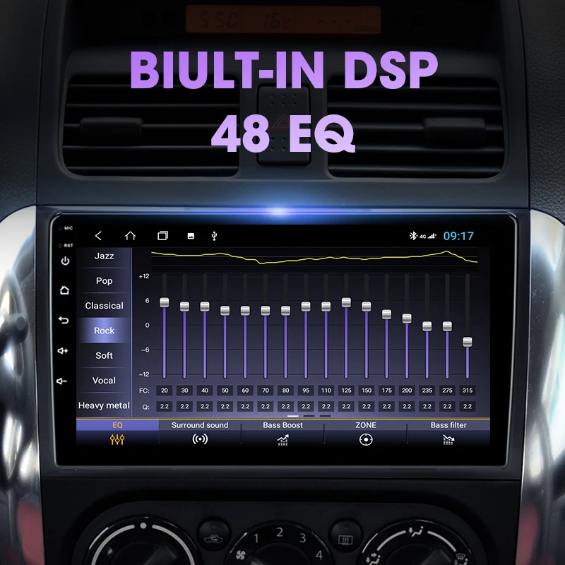 JMCQ Android 10 для Suzuki SX4 2006-2014 2DIN 4G сеть + WiFi DSP автомобильное радио стерео