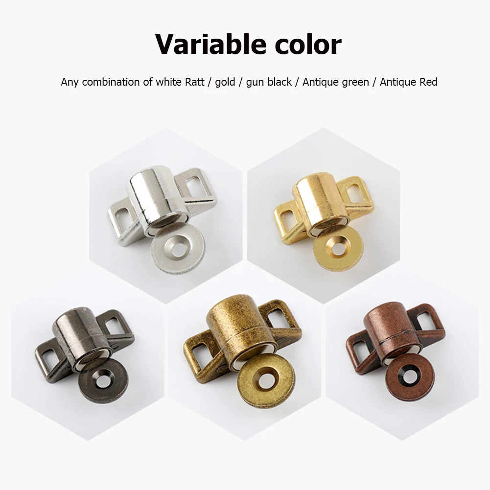 

Cabinet Door Suction Durable Zinc Alloy Material Suction Cup Easily Installation with Mounting Screws Furniture Doors Magnetic