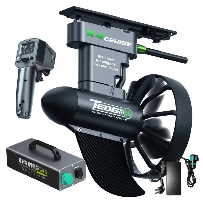 Фото Электрический подводный мотор-пропеллер TRIMIX K4C 400W, 9.6 км/ч, тяга 20.5 фунтов, для каяков, SUP-досок и малых лодок №2