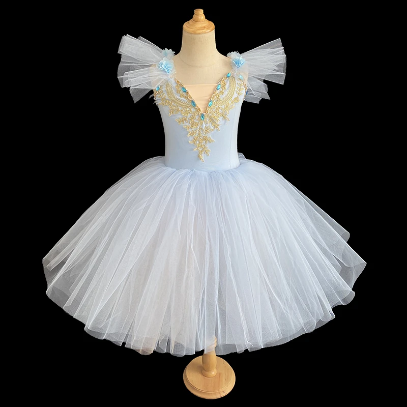 

Ballet Gymnastics Leotards Dancewear Professional Ballerina Ballet Tutu Child White Swan Lake Pancake Tutu Ballerina Party Dance