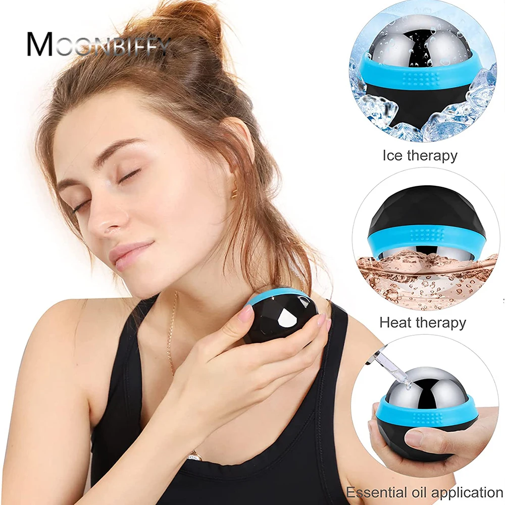 

60MM Cold Roller Hot &amp Cold Compress Massage Roller Ball Body Therapy Foot Back Waist Hip Relaxer Ice Therapy Massager Tool