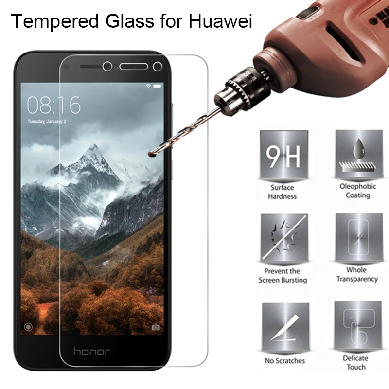 Защитное стекло закаленное для Huawei Honor 3C 4C 5C 6 6C 7C 8C Pro | Мобильные телефоны и