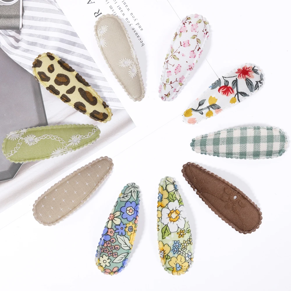 40 шт. детские заколки для волос с цветочным принтом