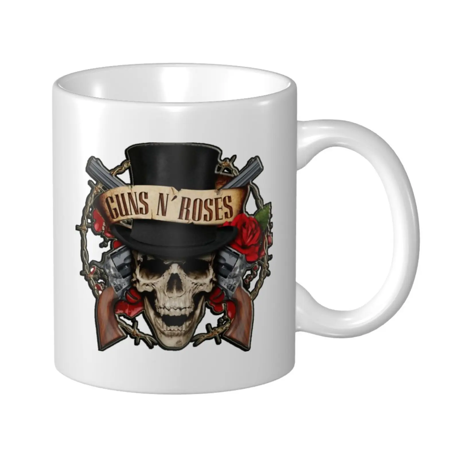 Guns N Roses-taza de café impresa, servicio de Anime, vasos para café, Yerba Mate, 4 tazas