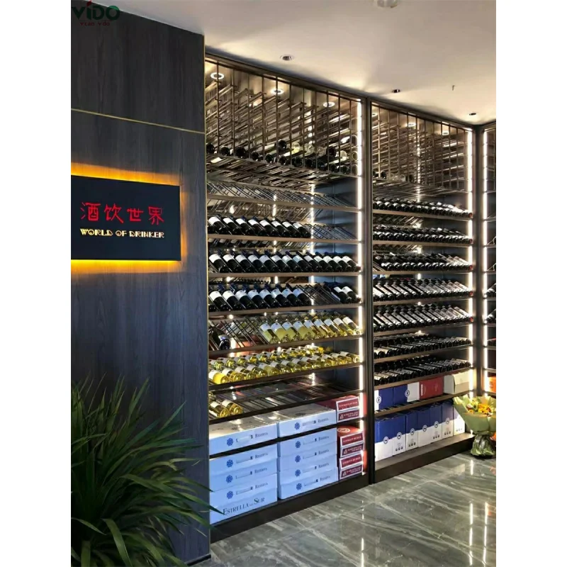 Современные роскошные шкафы для хранения вина на заказ стеллаж витрин