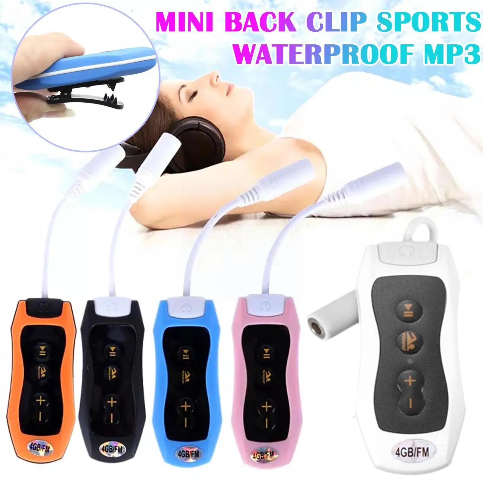 

Mp3 Player Fm Radio Stereo Sound 4gb/8gb Swimming Diving Cycling Player Sport Surfing Music V9s7