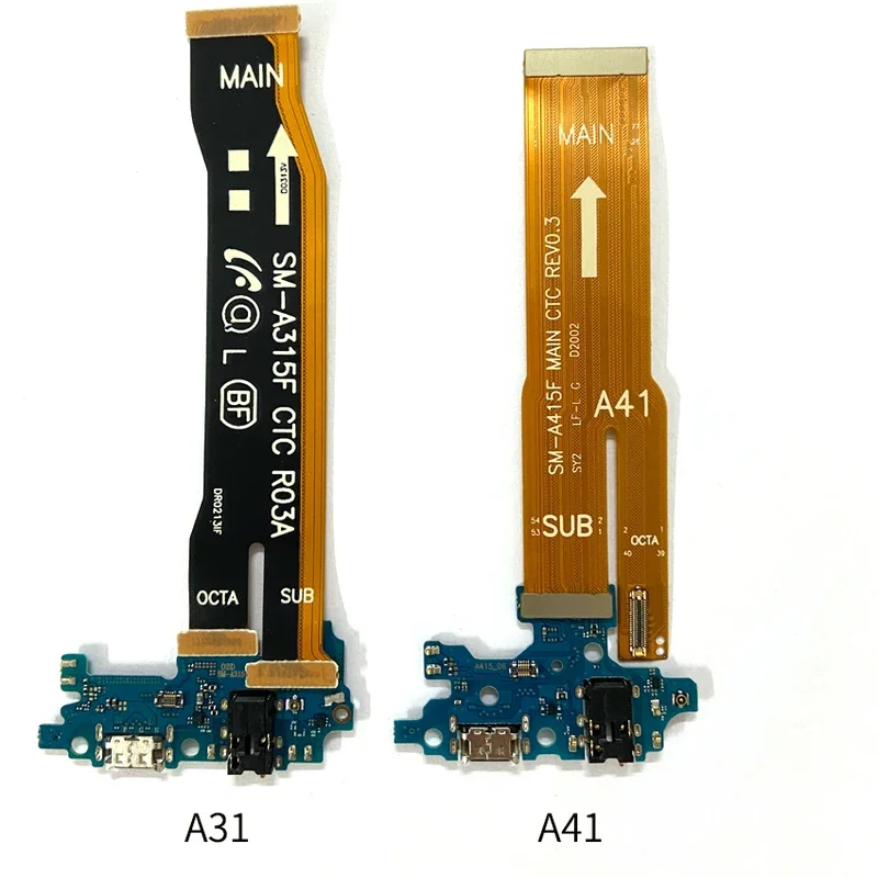 Фото Для Samsung A51 A515 A71 A715 A31 A315 A41 A415 A21S A21 USB-разъем для зарядки док-станции, гибкий кабель для материнской платы №1