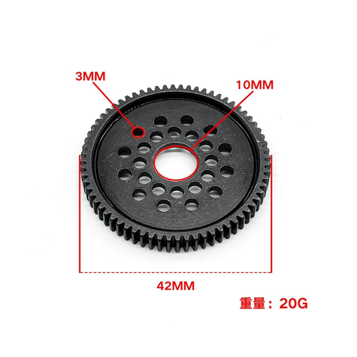 Металлическая прямая Шестерня 68T 51423 для Tamiya TT02 XV01 FF03 TD4 TD2 TA06 стандартная деталь
