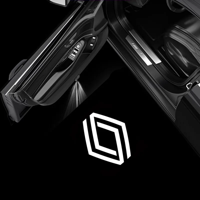 

2 универсальных светодиодных автомобильных дверных проектора, приветственные огни для Renault Megane 2 3 4 Twingo Clio Talisman Captur Trafic Kwid, аксессуары