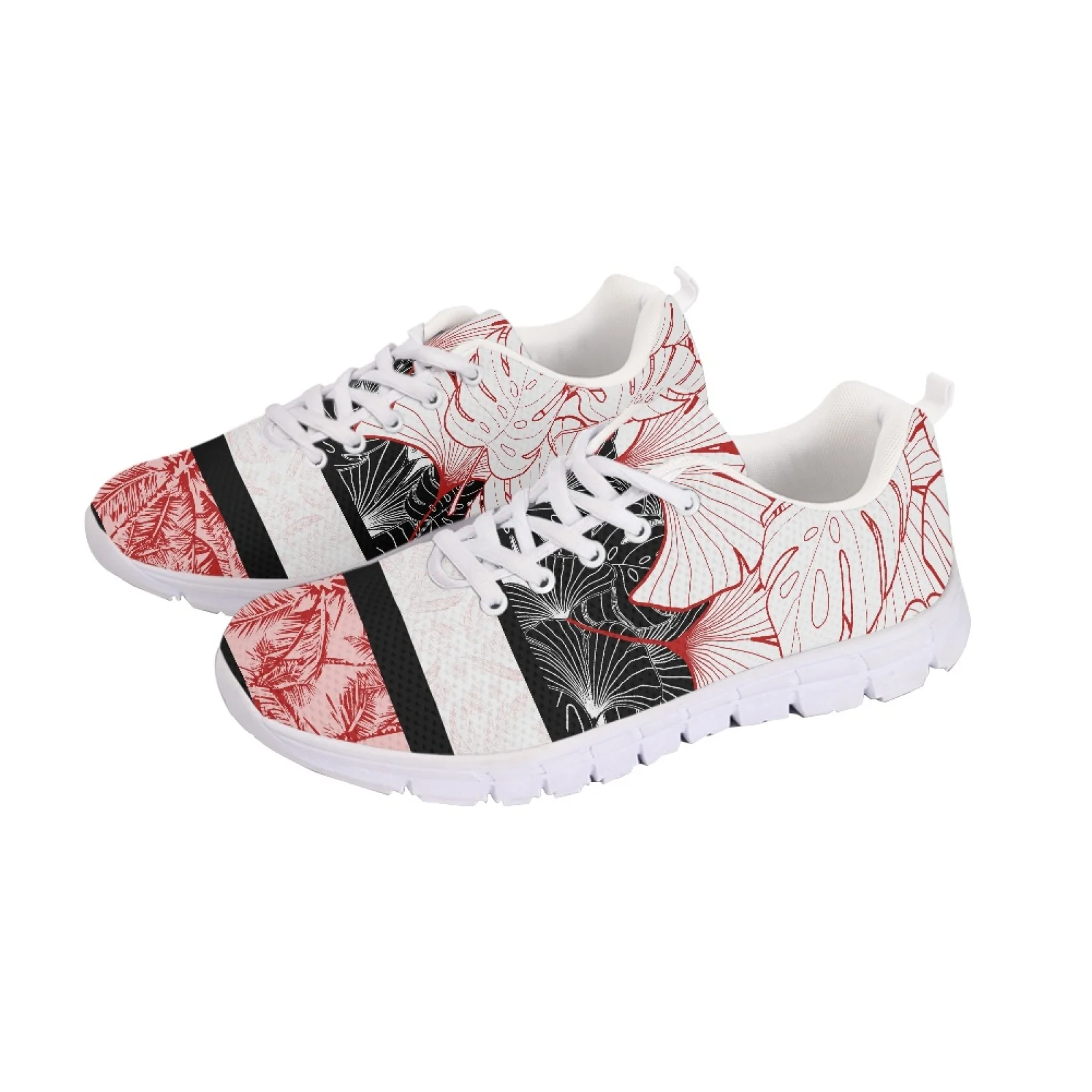 

Polynesian Tribal Pohnpei Totem Tattoo Prints Men Women Soft-Soled Trainers Superlight Breathable Non-slip Mesh Running Shoes